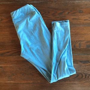 LulaRoe Blue Solid OS Leggings